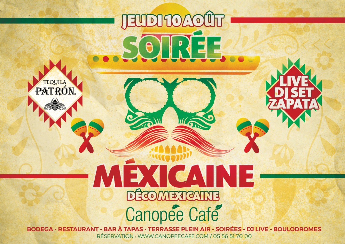 Canopee Cafe Restaurant Merignac Affiche Soiree Mexicaine.JPG 1 1